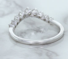Load image into Gallery viewer, 0.45ctw Diamond Curved Band in 18K White Gold