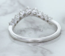 Load image into Gallery viewer, 0.45ctw Diamond Curved Band in 18K White Gold