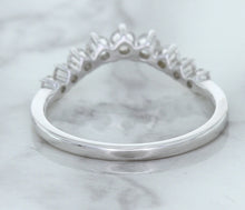 Load image into Gallery viewer, 0.45ctw Diamond Curved Band in 18K White Gold