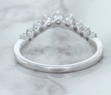 Load image into Gallery viewer, 0.45ctw Diamond Curved Band in 18K White Gold