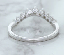 Load image into Gallery viewer, 0.45ctw Diamond Curved Band in 18K White Gold