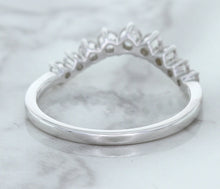 Load image into Gallery viewer, 0.45ctw Diamond Curved Band in 18K White Gold