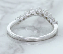Load image into Gallery viewer, 0.45ctw Diamond Curved Band in 18K White Gold