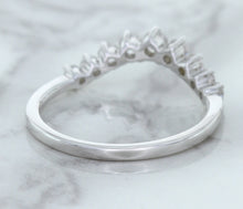 Load image into Gallery viewer, 0.45ctw Diamond Curved Band in 18K White Gold