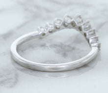 Load image into Gallery viewer, 0.45ctw Diamond Curved Band in 18K White Gold