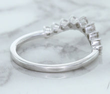 Load image into Gallery viewer, 0.45ctw Diamond Curved Band in 18K White Gold