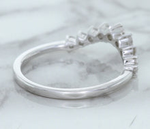 Load image into Gallery viewer, 0.45ctw Diamond Curved Band in 18K White Gold