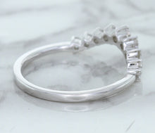 Load image into Gallery viewer, 0.45ctw Diamond Curved Band in 18K White Gold