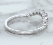 Load image into Gallery viewer, 0.45ctw Diamond Curved Band in 18K White Gold