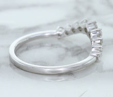 Load image into Gallery viewer, 0.45ctw Diamond Curved Band in 18K White Gold