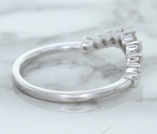 Load image into Gallery viewer, 0.45ctw Diamond Curved Band in 18K White Gold