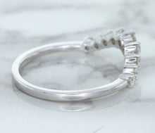 Load image into Gallery viewer, 0.45ctw Diamond Curved Band in 18K White Gold