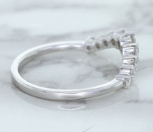 Load image into Gallery viewer, 0.45ctw Diamond Curved Band in 18K White Gold