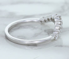 Load image into Gallery viewer, 0.45ctw Diamond Curved Band in 18K White Gold
