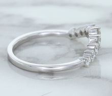 Load image into Gallery viewer, 0.45ctw Diamond Curved Band in 18K White Gold