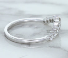 Load image into Gallery viewer, 0.45ctw Diamond Curved Band in 18K White Gold