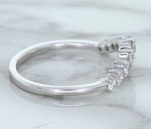 Load image into Gallery viewer, 0.45ctw Diamond Curved Band in 18K White Gold