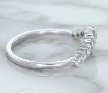 Load image into Gallery viewer, 0.45ctw Diamond Curved Band in 18K White Gold