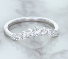 Load image into Gallery viewer, 0.45ctw Diamond Curved Band in 18K White Gold