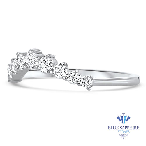0.45ctw Diamond Curved Band in 18K White Gold