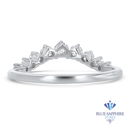0.45ctw Diamond Curved Band in 18K White Gold