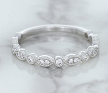 Load image into Gallery viewer, 0.23ctw Diamond Alternating Marquise Band in 18K White Gold