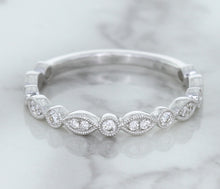 Load image into Gallery viewer, 0.23ctw Diamond Alternating Marquise Band in 18K White Gold