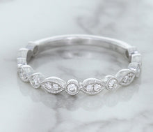 Load image into Gallery viewer, 0.23ctw Diamond Alternating Marquise Band in 18K White Gold