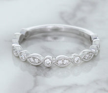 Load image into Gallery viewer, 0.23ctw Diamond Alternating Marquise Band in 18K White Gold