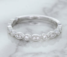 Load image into Gallery viewer, 0.23ctw Diamond Alternating Marquise Band in 18K White Gold