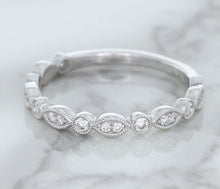 Load image into Gallery viewer, 0.23ctw Diamond Alternating Marquise Band in 18K White Gold