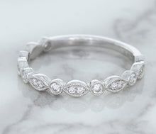 Load image into Gallery viewer, 0.23ctw Diamond Alternating Marquise Band in 18K White Gold