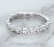 Load image into Gallery viewer, 0.23ctw Diamond Alternating Marquise Band in 18K White Gold