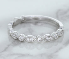 Load image into Gallery viewer, 0.23ctw Diamond Alternating Marquise Band in 18K White Gold