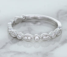 Load image into Gallery viewer, 0.23ctw Diamond Alternating Marquise Band in 18K White Gold