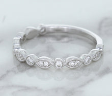 Load image into Gallery viewer, 0.23ctw Diamond Alternating Marquise Band in 18K White Gold