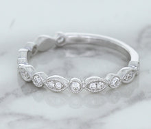 Load image into Gallery viewer, 0.23ctw Diamond Alternating Marquise Band in 18K White Gold