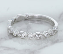 Load image into Gallery viewer, 0.23ctw Diamond Alternating Marquise Band in 18K White Gold