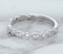 Load image into Gallery viewer, 0.23ctw Diamond Alternating Marquise Band in 18K White Gold
