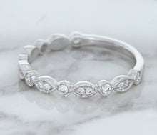 Load image into Gallery viewer, 0.23ctw Diamond Alternating Marquise Band in 18K White Gold