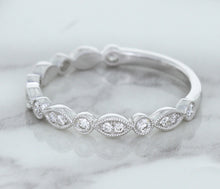 Load image into Gallery viewer, 0.23ctw Diamond Alternating Marquise Band in 18K White Gold