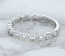 Load image into Gallery viewer, 0.23ctw Diamond Alternating Marquise Band in 18K White Gold