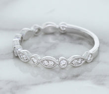 Load image into Gallery viewer, 0.23ctw Diamond Alternating Marquise Band in 18K White Gold