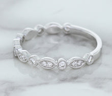 Load image into Gallery viewer, 0.23ctw Diamond Alternating Marquise Band in 18K White Gold