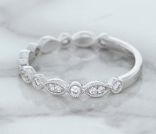 Load image into Gallery viewer, 0.23ctw Diamond Alternating Marquise Band in 18K White Gold