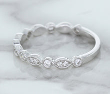 Load image into Gallery viewer, 0.23ctw Diamond Alternating Marquise Band in 18K White Gold