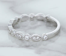 Load image into Gallery viewer, 0.23ctw Diamond Alternating Marquise Band in 18K White Gold