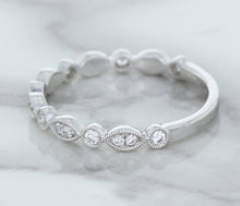 Load image into Gallery viewer, 0.23ctw Diamond Alternating Marquise Band in 18K White Gold