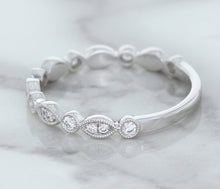 Load image into Gallery viewer, 0.23ctw Diamond Alternating Marquise Band in 18K White Gold