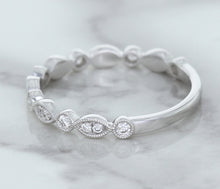 Load image into Gallery viewer, 0.23ctw Diamond Alternating Marquise Band in 18K White Gold
